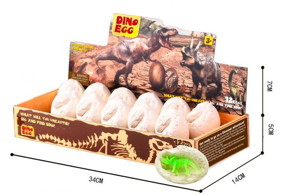 Glow in drak small dinosaur skeleton digging toy excavation kit