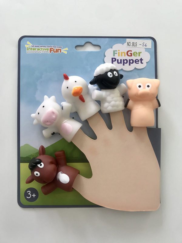 Cute farm animal finger puppet set