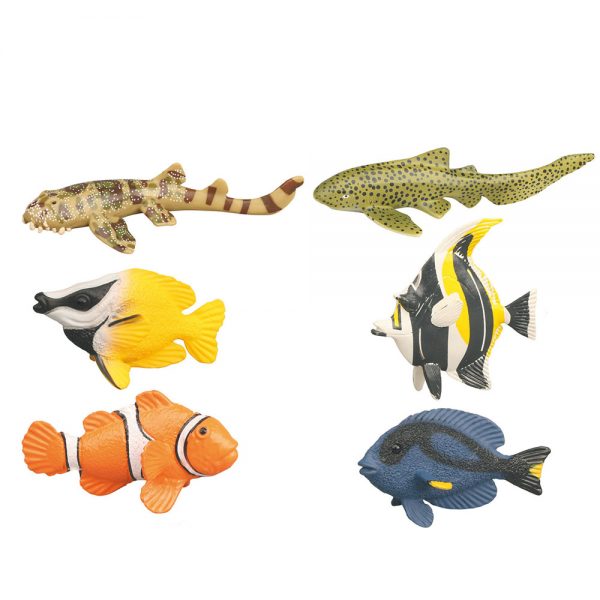 Realistic small plastic fish model sea animal figure toys
