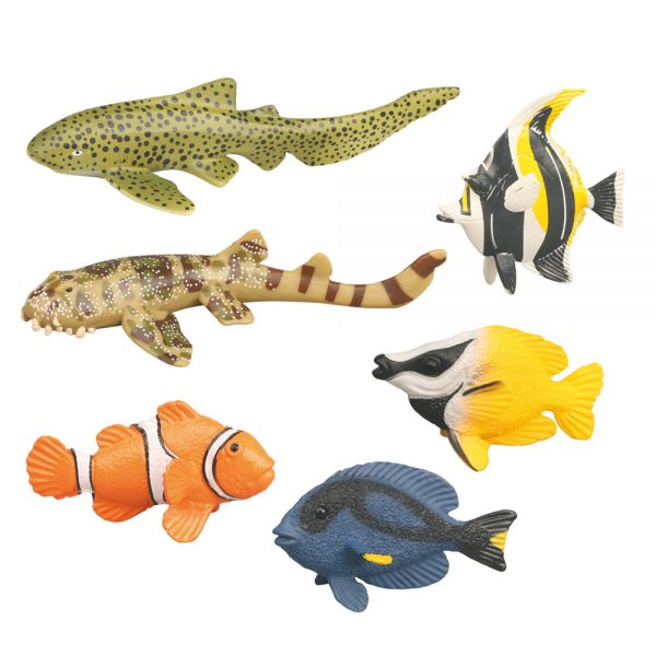 Realistic small plastic fish model sea animal figure toys