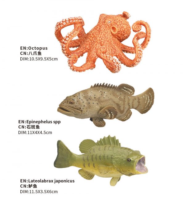 Octopus hippocampus figure toy plastic sea animal model