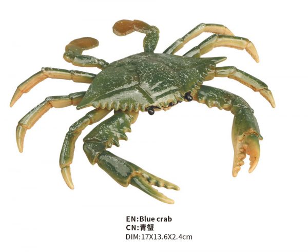Realistic sea animal model toy plastic crab