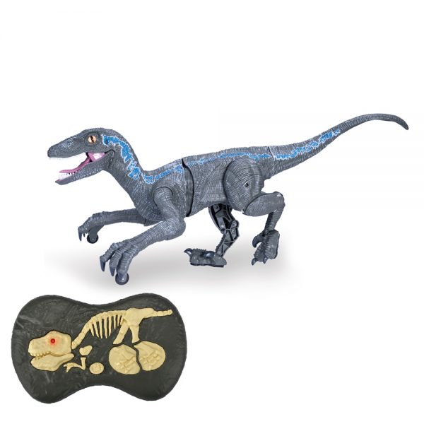 2.4G 5channel velociraptor plastic model radio control dinosaur toy with light and music