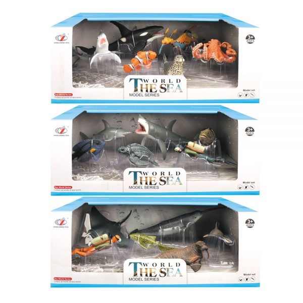 Deep ocean shark octopus simulation plastic figure toy sea animals models