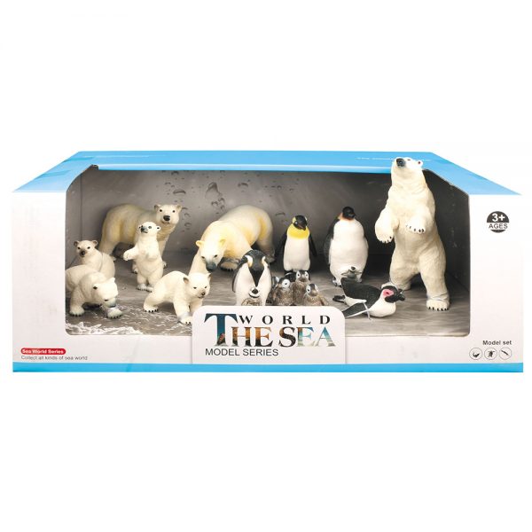 Bear animal model toy penguin figure