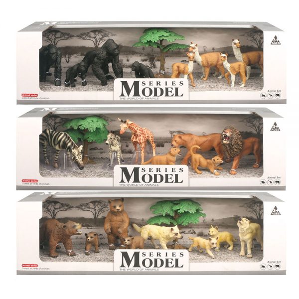Solid hand painted plastic jungle animal toy figure