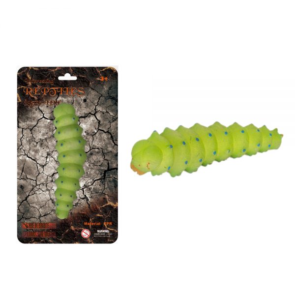 6 inches soft plastic tpr natural world insect model caterpillar toy