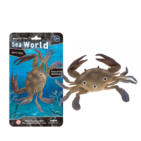 TPR material soft feed 8 inches sea animal toy plastic crab model