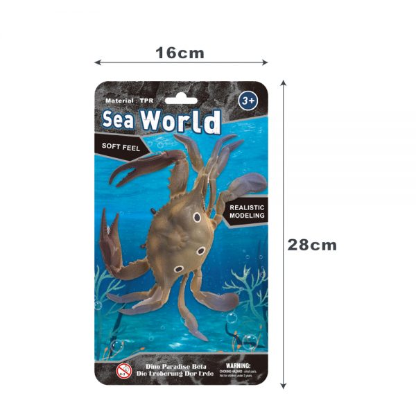 TPR material soft feed 8 inches sea animal toy plastic crab model