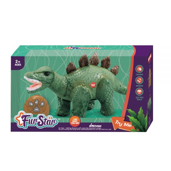 Sound music walking rc dinosaur plush toy