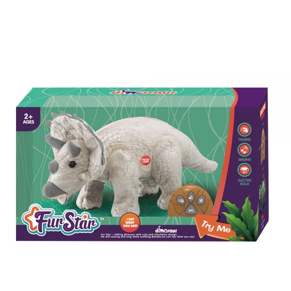 Remote control music sound walking plush dinosaur rc toys