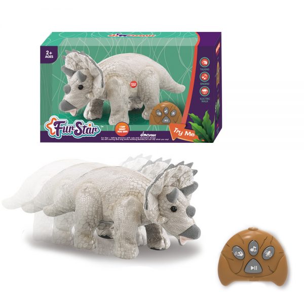 Remote control music sound walking plush dinosaur rc toys