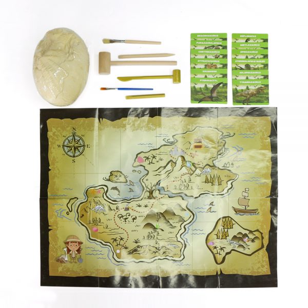 12kinds dinosaur skeleton fossil in 1 18cm Discover excavation big dino egg dig it out kit toy
