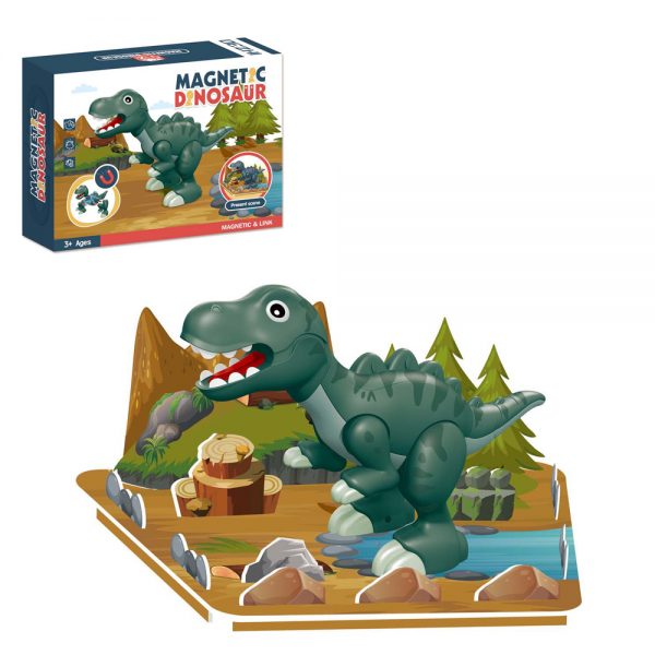 2021 DIY  toy magnetic take apart dinosaur