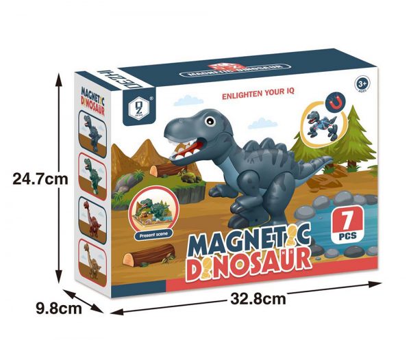 Diy magnetic dinosaur take apart toy