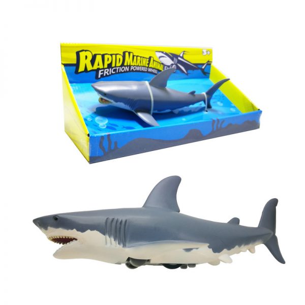 Vivid plastic children vehicle toy sea animal shark friction car