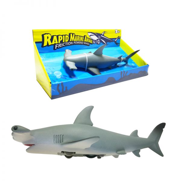 Wholesale plastic sea animal shark friction toy car