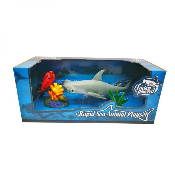 Wholesale plastic sea animal shark friction toy car