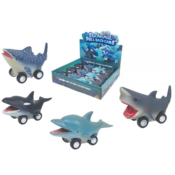 Deep ocean shark dolphin sea animal model plastic pull back toy animal