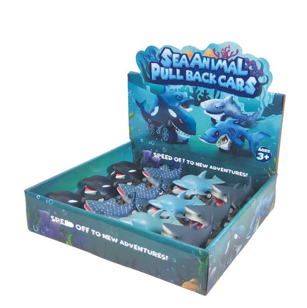 Deep ocean shark dolphin sea animal model plastic pull back toy animal