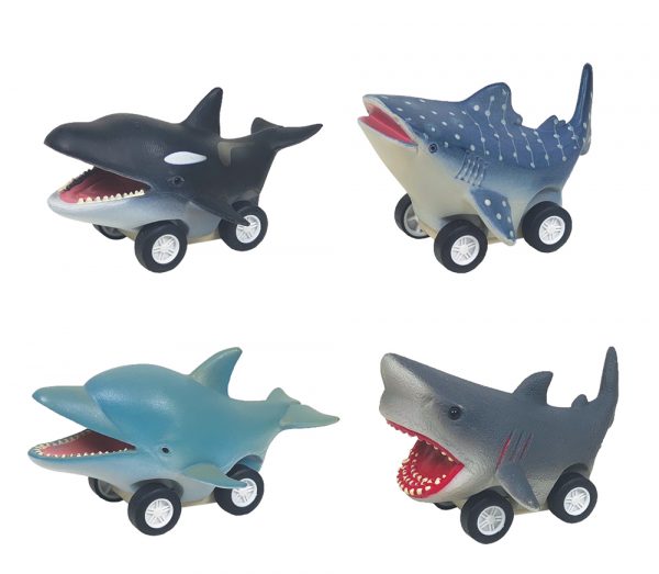 Deep ocean shark dolphin sea animal model plastic pull back toy animal