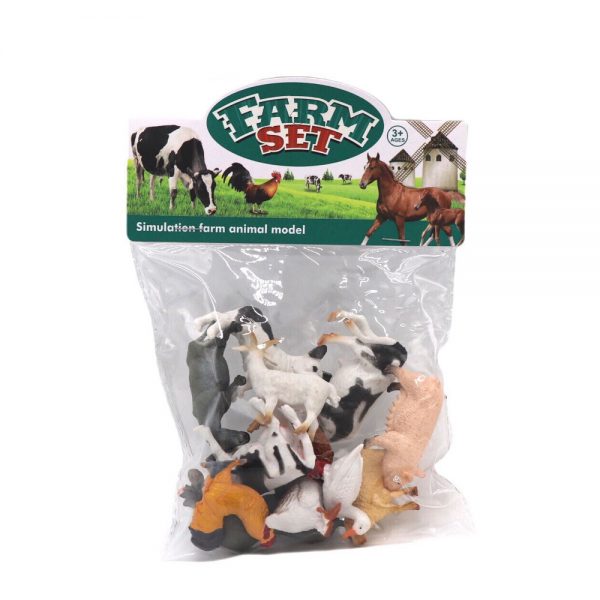 PVC solid toy small plastic farm animal figurines