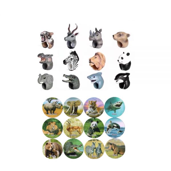 Vivid PVC animal shape finger ring small toys