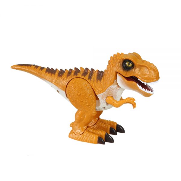 Cartoon T-rex model plastic infrared dinosaur walking radio control toy with light and sound