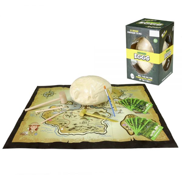 12kinds dinosaur skeleton fossil in 1 18cm Discover excavation big dino egg dig it out kit toy