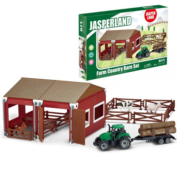 Sliding truck tractor farm toys with animal figure