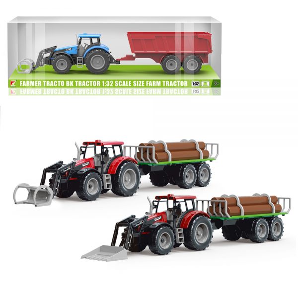 Vivid Figure 1:32 Scale Inertia Wooden Toy Farm Tractors
