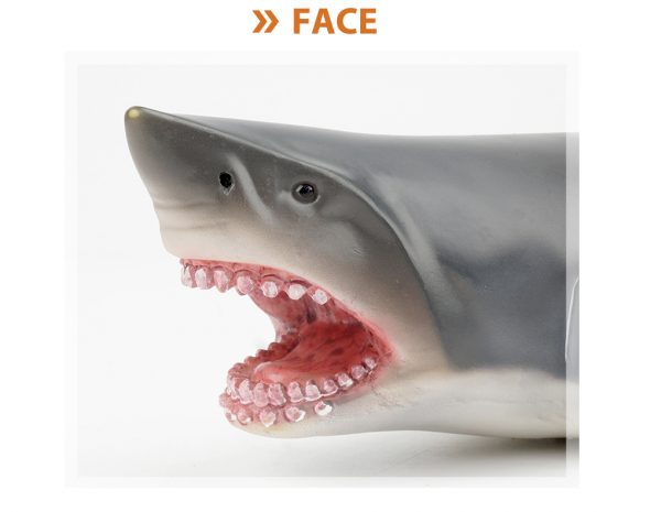 Realistic shark model cotton stuffed vinyl sea animal soft toy
