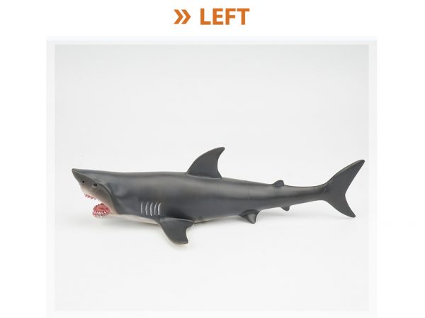 Realistic shark model cotton stuffed vinyl sea animal soft toy