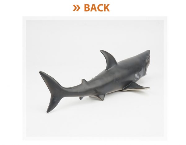 Realistic shark model cotton stuffed vinyl sea animal soft toy
