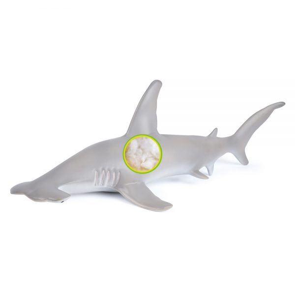 48cm big shark model vinyl soft ocean animal figurine with cotton filled