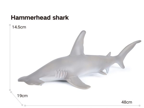 48cm big shark model vinyl soft ocean animal figurine with cotton filled