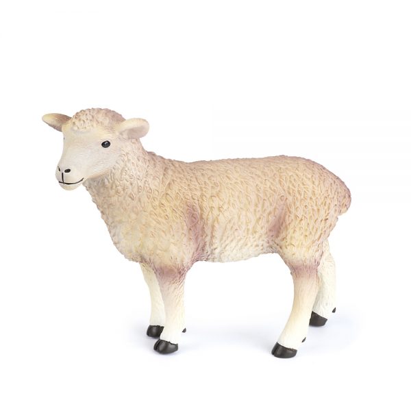 Plastic squeeze sheep soft model vinyl toy animal with cotton filler