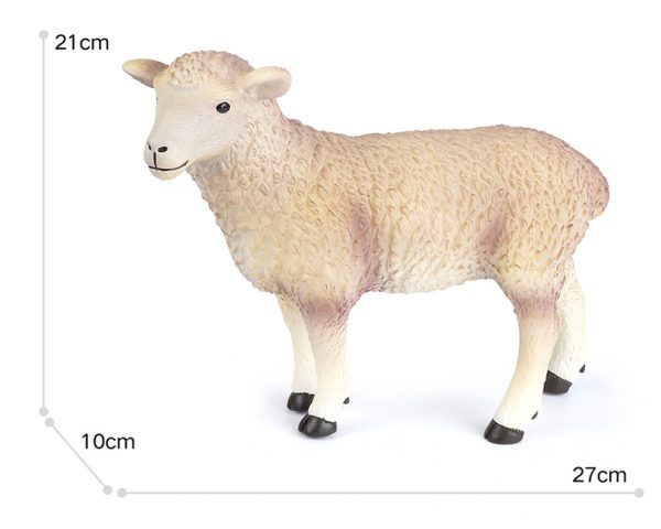 Plastic squeeze sheep soft model vinyl toy animal with cotton filler