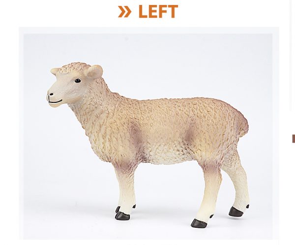 Plastic squeeze sheep soft model vinyl toy animal with cotton filler
