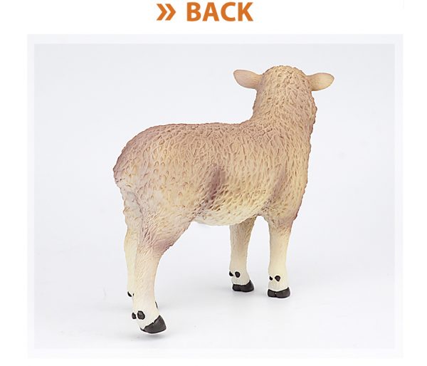 Plastic squeeze sheep soft model vinyl toy animal with cotton filler