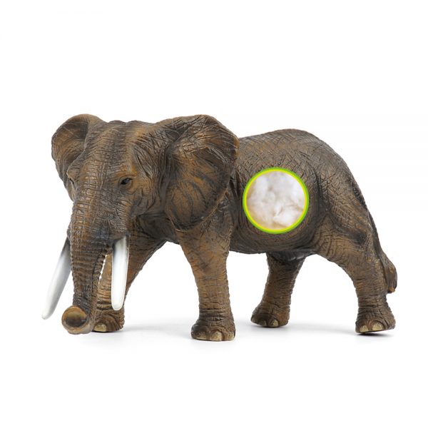 Wild animal figure vinyl soft plastic toy stuffed cotton elephant
