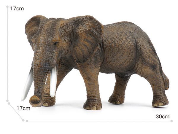 Wild animal figure vinyl soft plastic toy stuffed cotton elephant