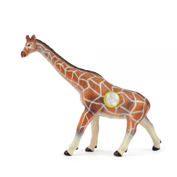 12inches zoo animal giraffe toy soft plastic toy vinyl animal model with cotton filler
