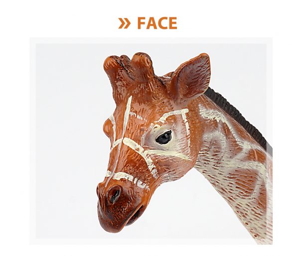 12inches zoo animal giraffe toy soft plastic toy vinyl animal model with cotton filler