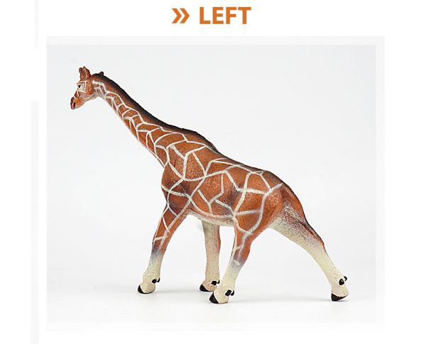 12inches zoo animal giraffe toy soft plastic toy vinyl animal model with cotton filler