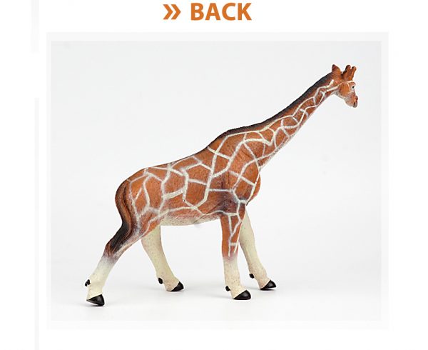 12inches zoo animal giraffe toy soft plastic toy vinyl animal model with cotton filler