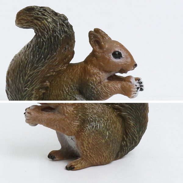 mini garden figures solid  forest animal squirrel model toy