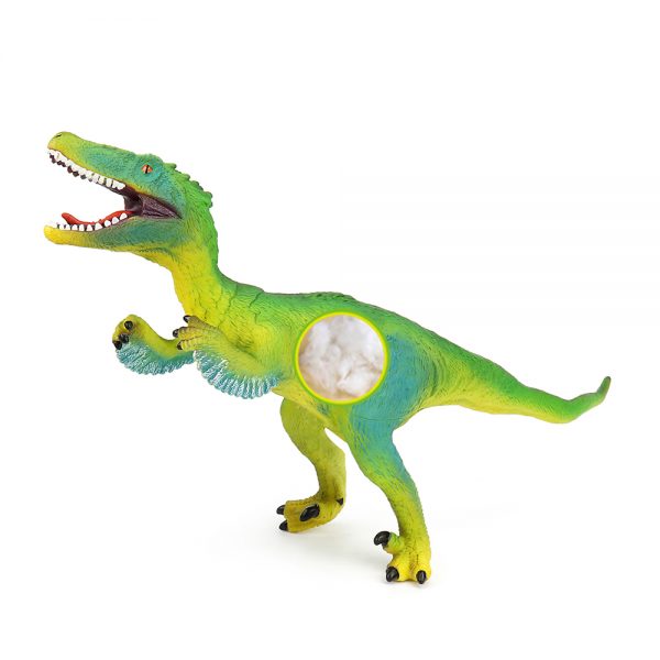 47 cm velociraptor stuffed cotton dinosaur model vinyl toy