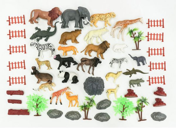 Africa model 50pcs hollow plastic PVC toy animal