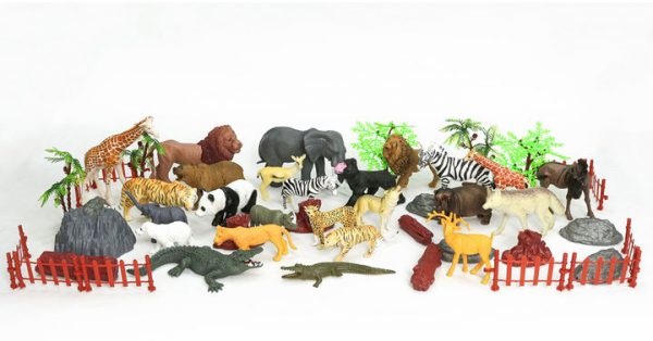 Africa model 50pcs hollow plastic PVC toy animal
